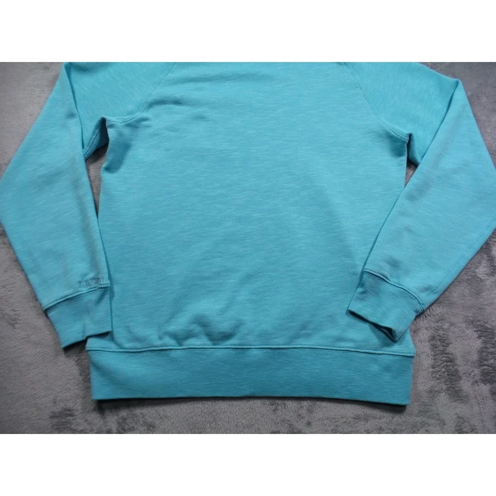 LL Bean‎ Sweatshirt Mens Size Medium Blue Lakewashed Cotton Crewneck Pocket